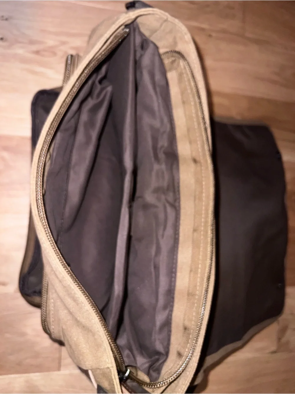 Olive Brown Canvas Laptop Briefcase - Men's Professional Laptop Bag